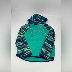 Youth Small Under Armour Pull Over Hoodie Loose Fit Mint Condition